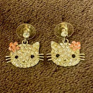 Hello Kitty Rhinestone Earrings